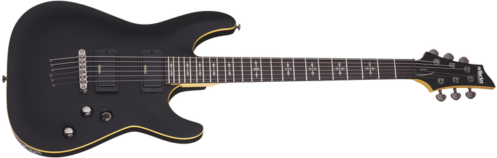 Schecter Demon-6 Electric Guitar in Aged Black Satin