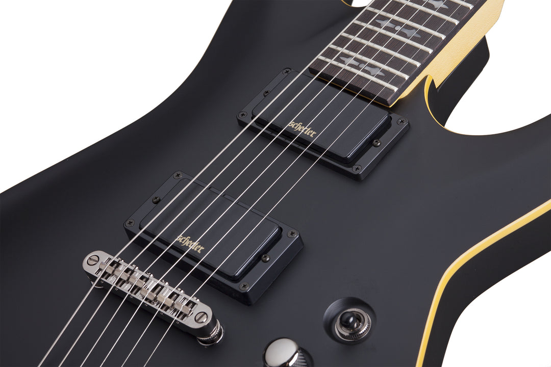 Schecter Demon-6 Electric Guitar in Aged Black Satin