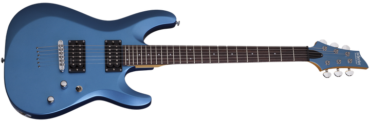 Schecter C-6 Deluxe Electric Guitar in Satin Metallic Light Blue