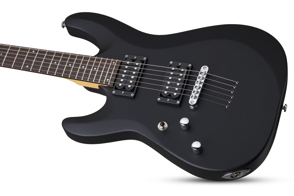 Schecter C-6 Deluxe Electric Guitar in Black - Left Hand