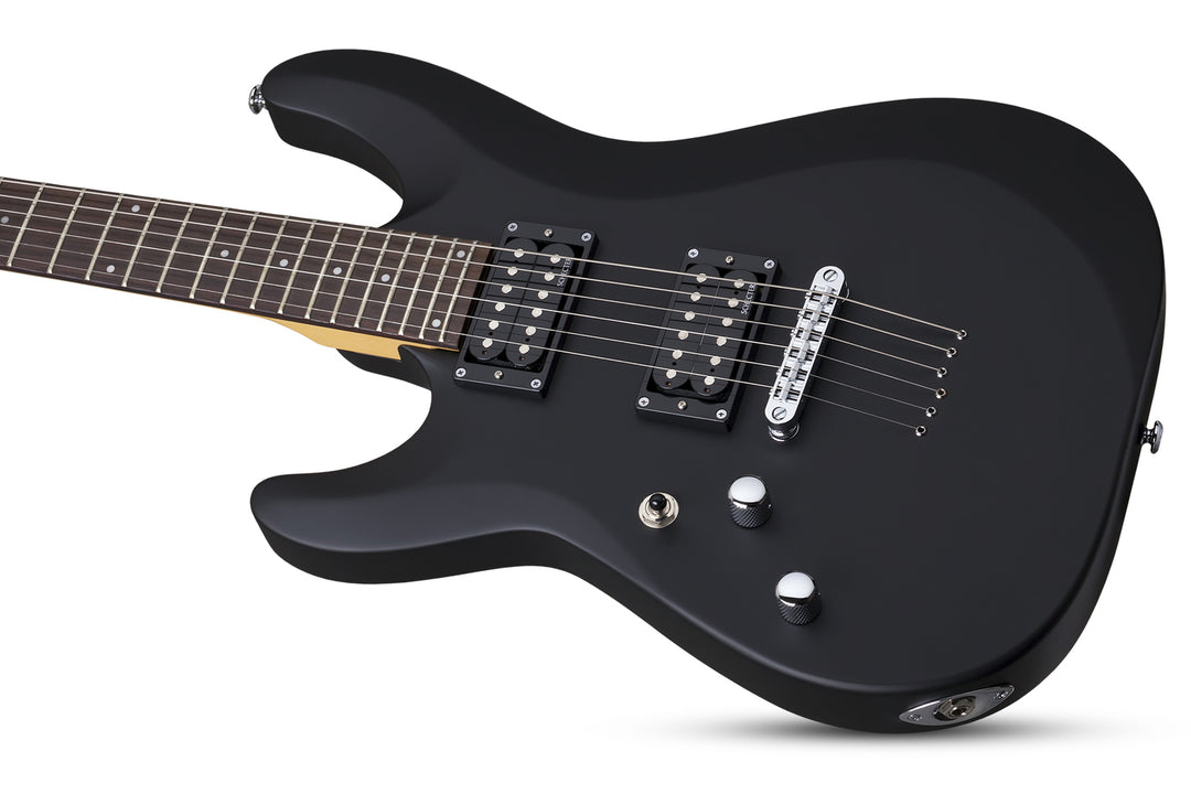 Schecter C-6 Deluxe Electric Guitar in Black - Left Hand