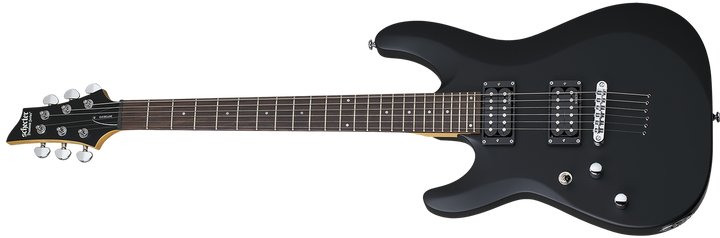 Schecter C-6 Deluxe Electric Guitar in Black - Left Hand