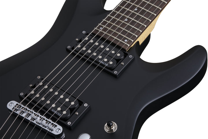 Schecter C-6 Deluxe Electric Guitar in Black Seven String