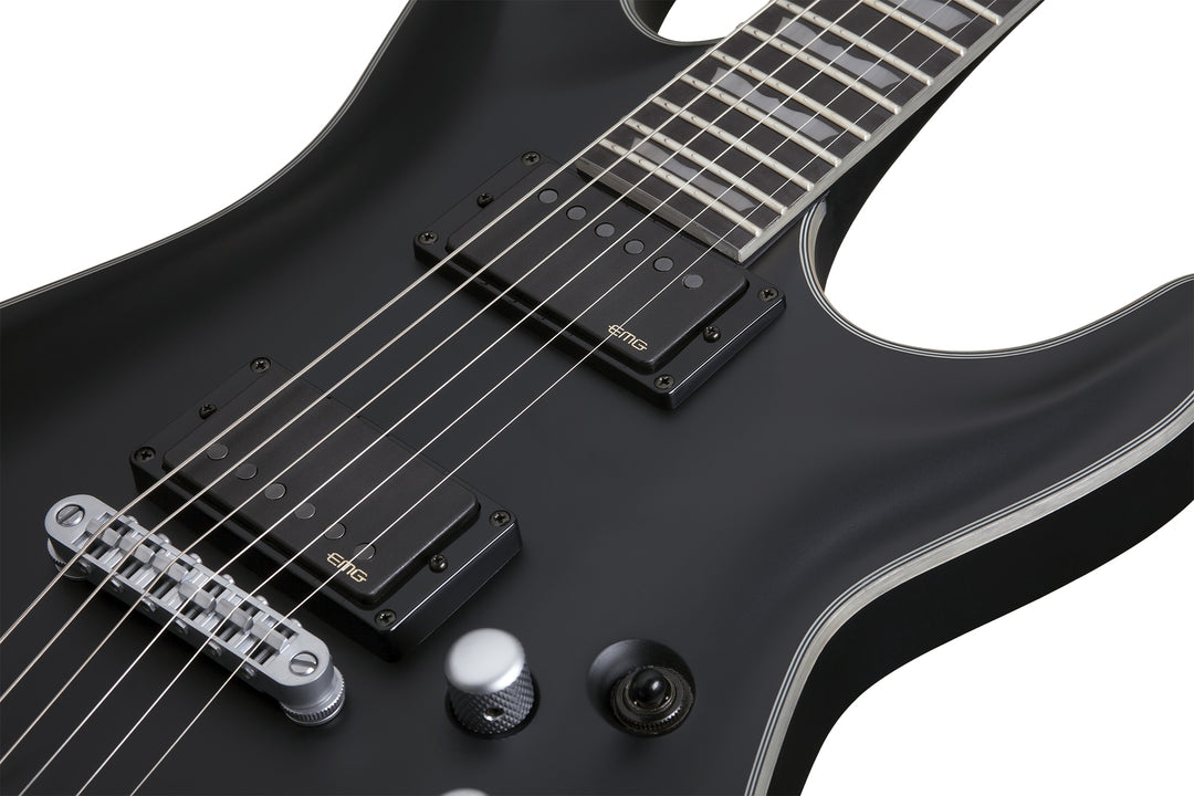 Schecter C-1 Platinum Electric Guitar in Satin Black