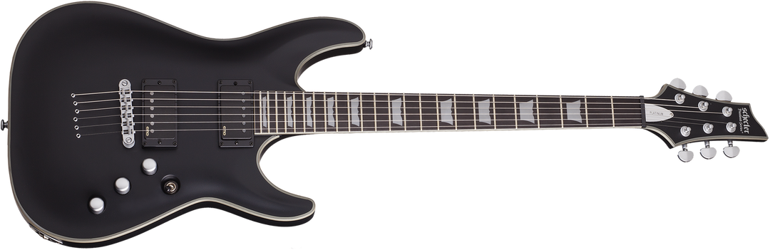 Schecter C-1 Platinum Electric Guitar in Satin Black