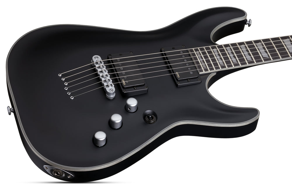 Schecter C-1 Platinum Electric Guitar in Satin Black