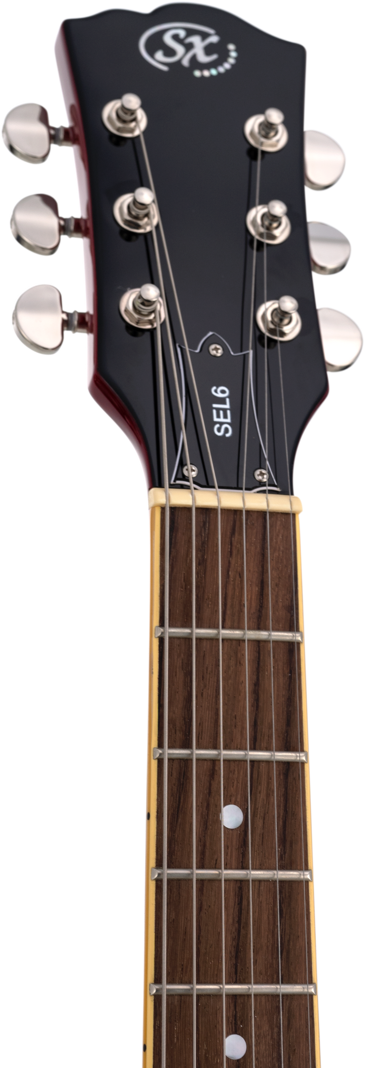 SX 335 Style Hollow Body Electric Guitar - Transparent Cherry Red
