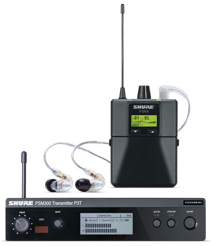 Shure PSM300 Wireless Stereo Personal Monitor System with SE215CL Earphones