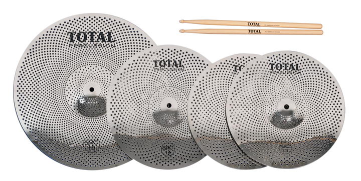 Total Percussion Sound Reduction Cymbal Set - 13HH/14CR/18RD