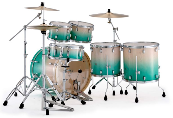 Pearl Decade Maple 22" ARTISAN Fusion Plus Drum Kit 6pc - WHITE BEACH PINE FADE