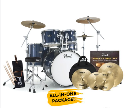 Pearl Roadshow-Plus 22" 5pc Drum Kit Package - Royal Blue Metallic