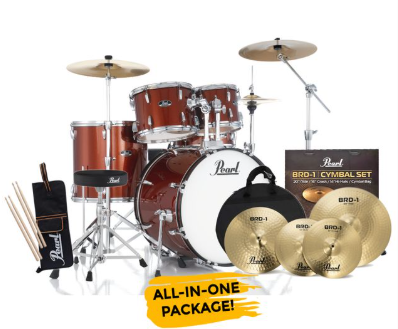 Pearl Roadshow-Plus 22" 5pc Drum Kit Package - Burnt Orange Sparkle