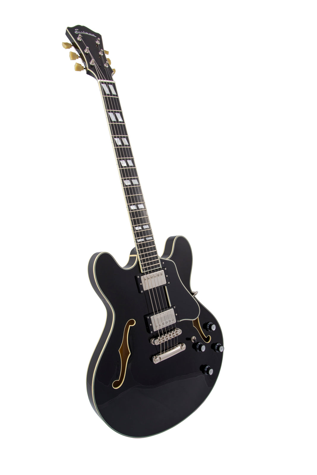 Eastman T486-BK Trans Black Deluxe Hollow Body Electric Guitar