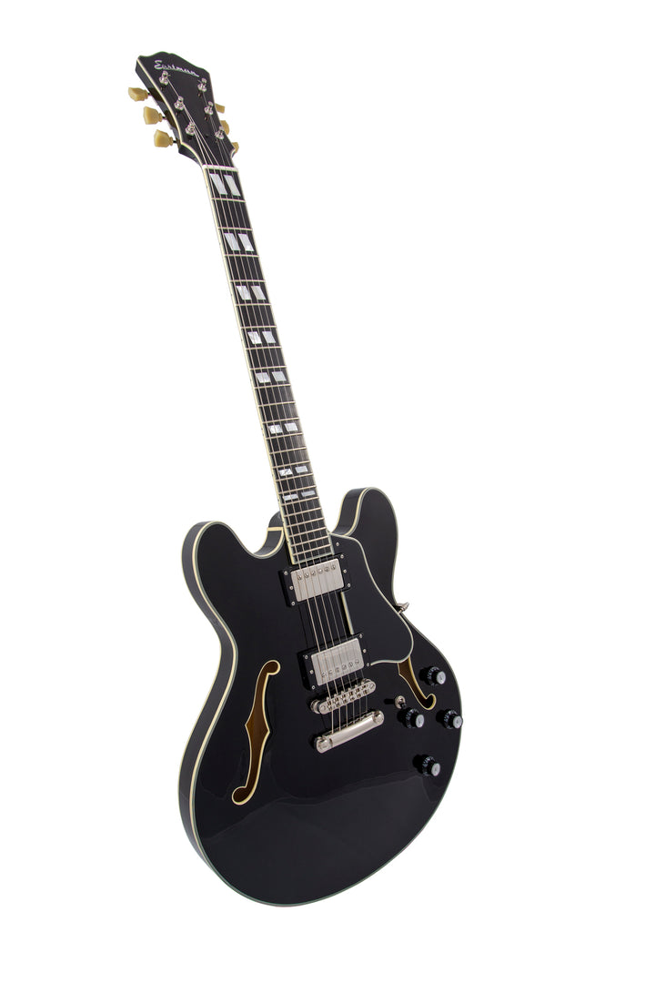 Eastman T486-BK Trans Black Deluxe Hollow Body Electric Guitar