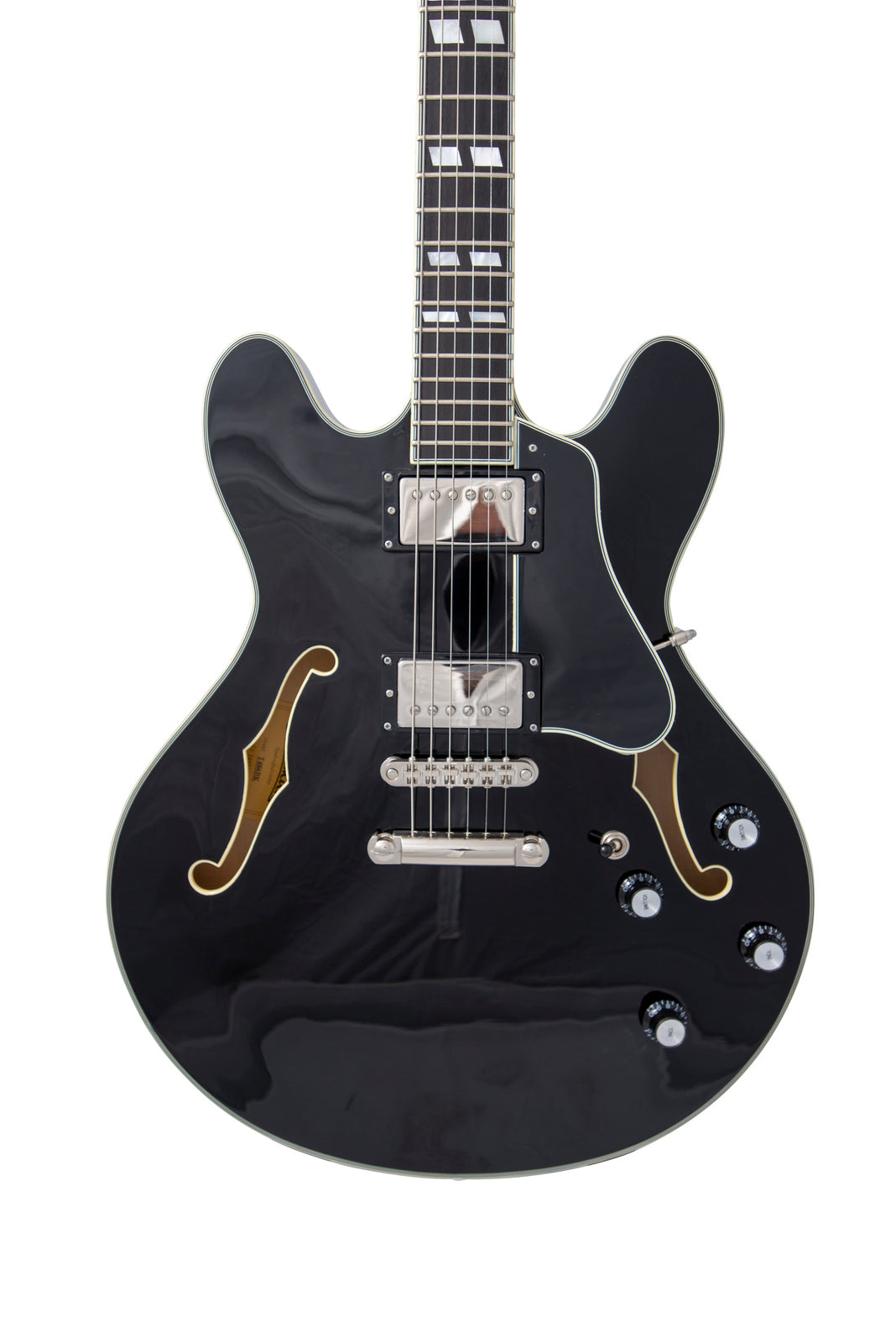 Eastman T486-BK Trans Black Deluxe Hollow Body Electric Guitar