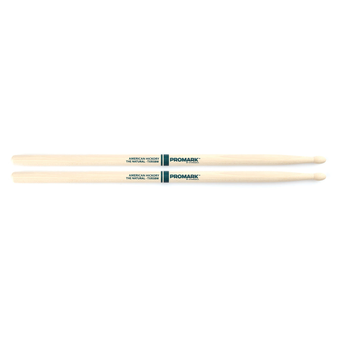 5B Wood Tip Drumsticks The Natural American Hick