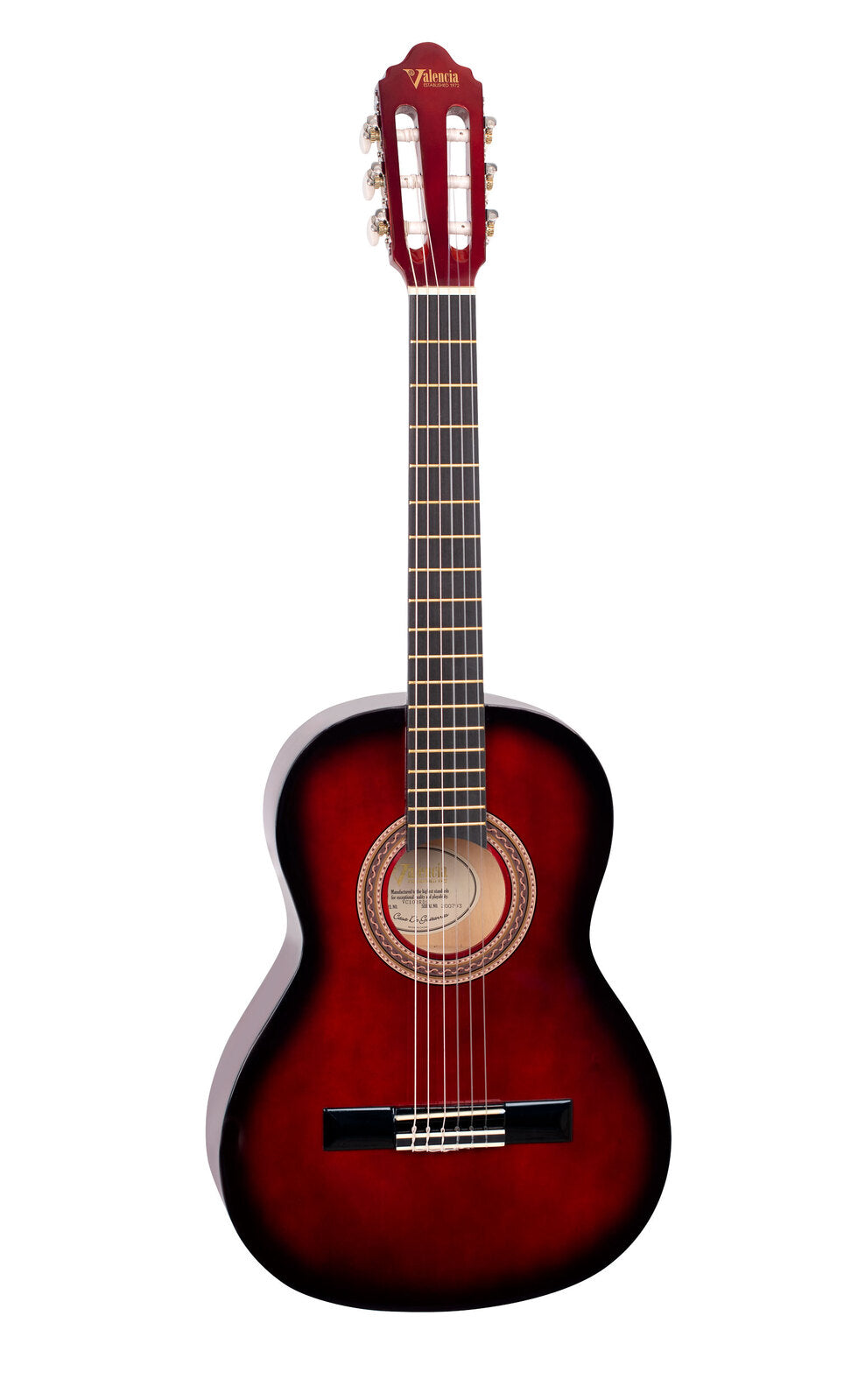 Valencia 100 Series 3/4 Guitar in Red Burst