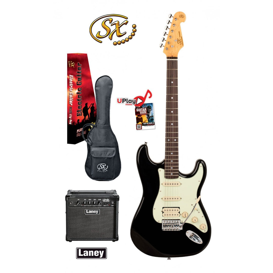 Essex & Laney Electric Guitar HSS Pack in Black