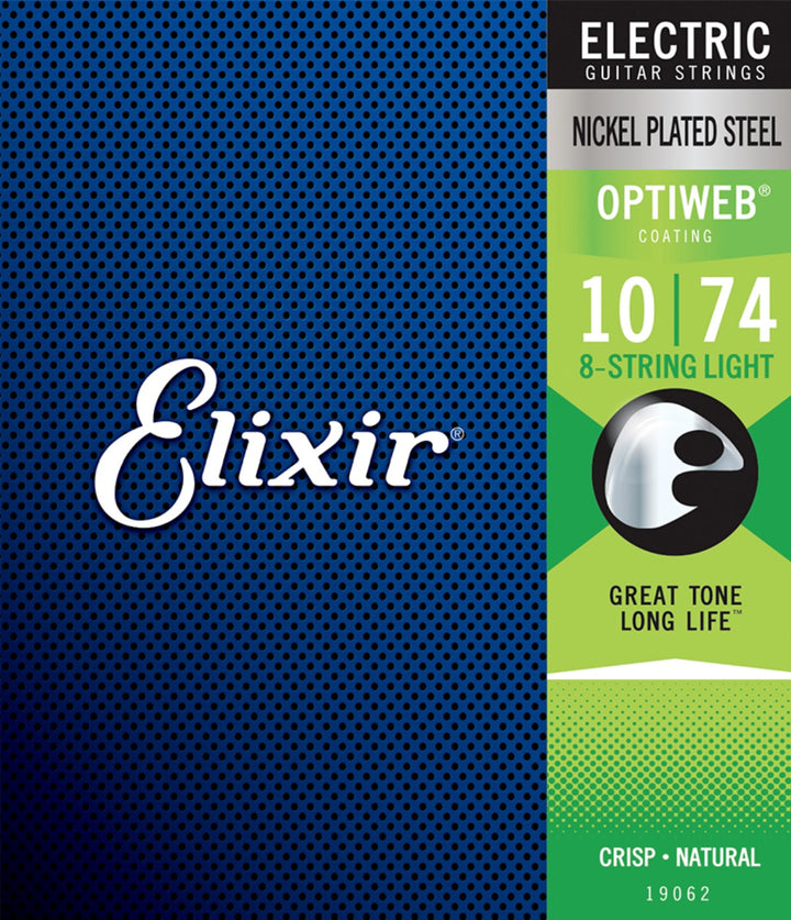 Elixir Optiweb Electric Light 10-74 8-String Set