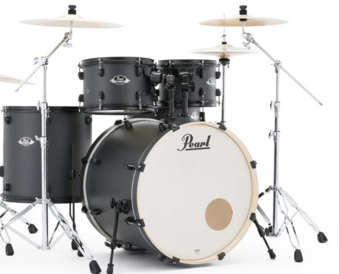 Pearl Export EXX 22" Fusion Plus 5 Piece Drum Kit - Graphite Slate LIMITED FINISH w/BLACK HARDWARE