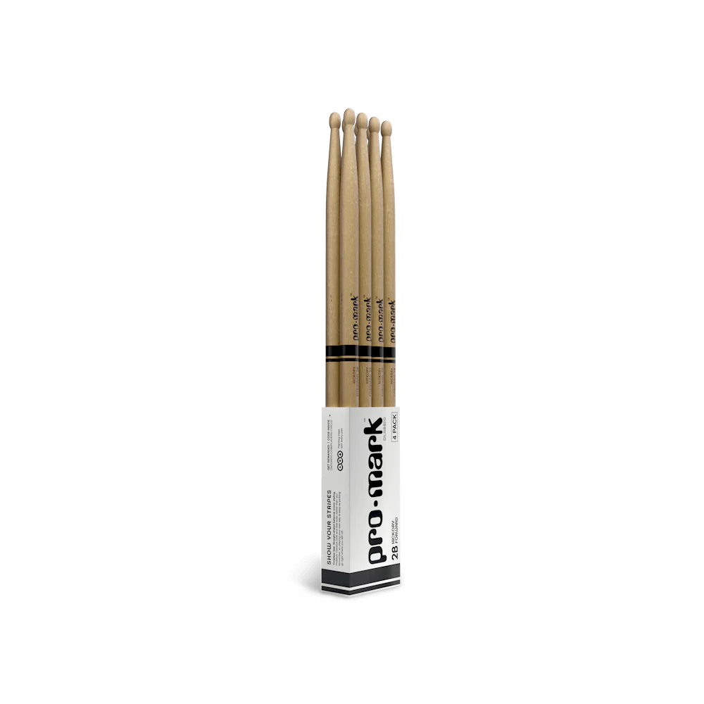 ProMark 2B Wood Tip Classic Forward Drum Sticks - 4 Pack