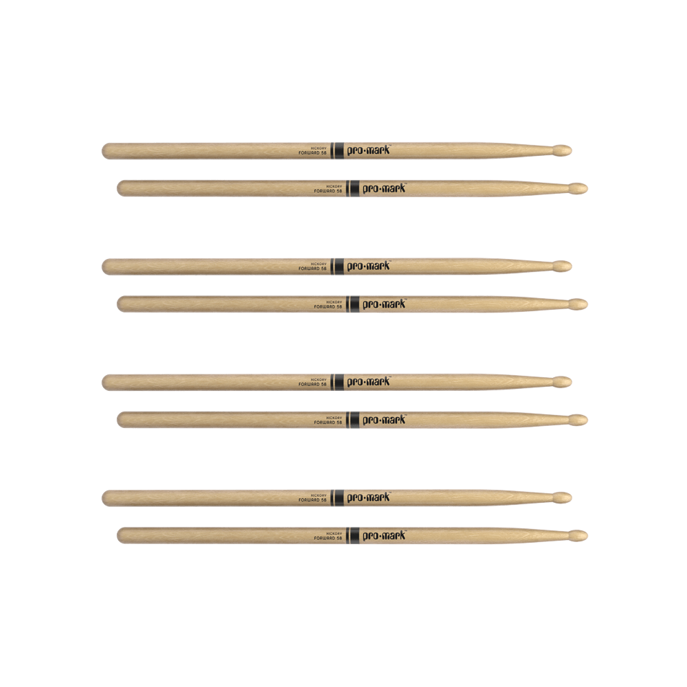 ProMark 5B Wood Tip Classic Forward Drum Sticks - 4 Pack