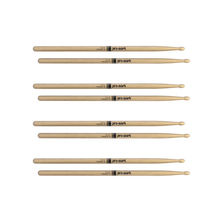 ProMark 5B Wood Tip Classic Forward Drum Sticks - 4 Pack