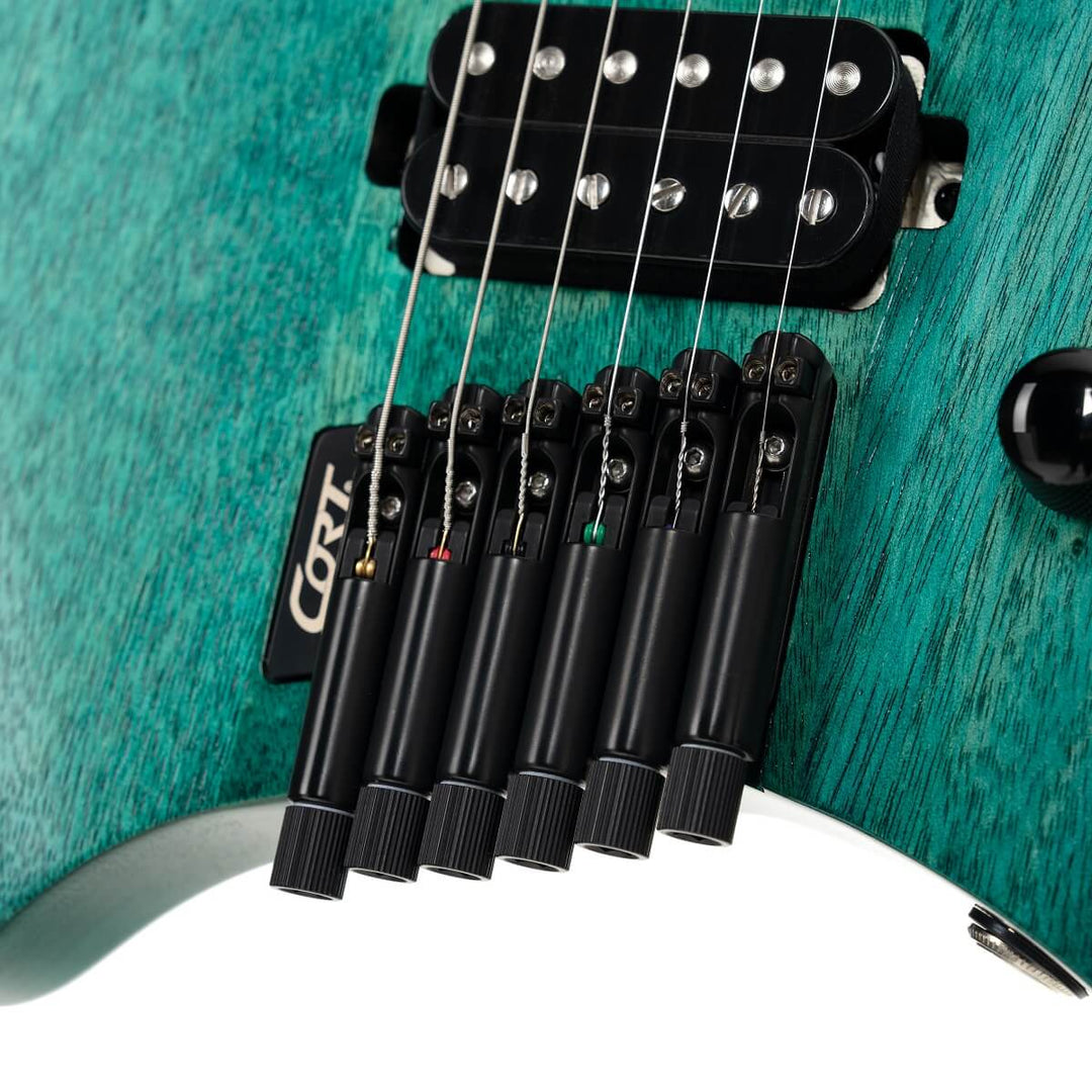 Cort Space G6MS Electric Guitar - Semi-Gloss Turquoise